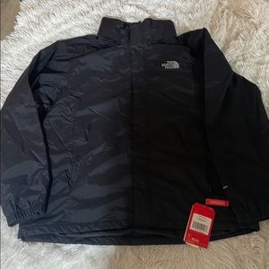 The north face men resolve black rain jacket xl